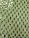 1 7/8 YD Polyester Knit Lurex with Confetti Dot - Celery Green