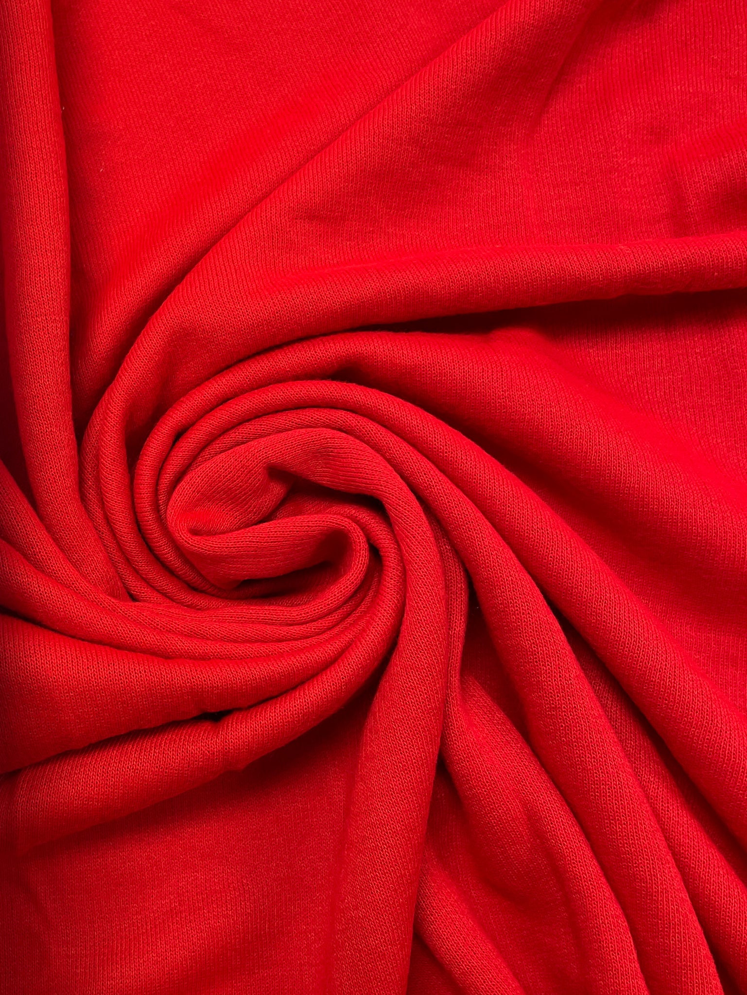 3/4 YD Poly Knit Sweatshirt Fleece - Red