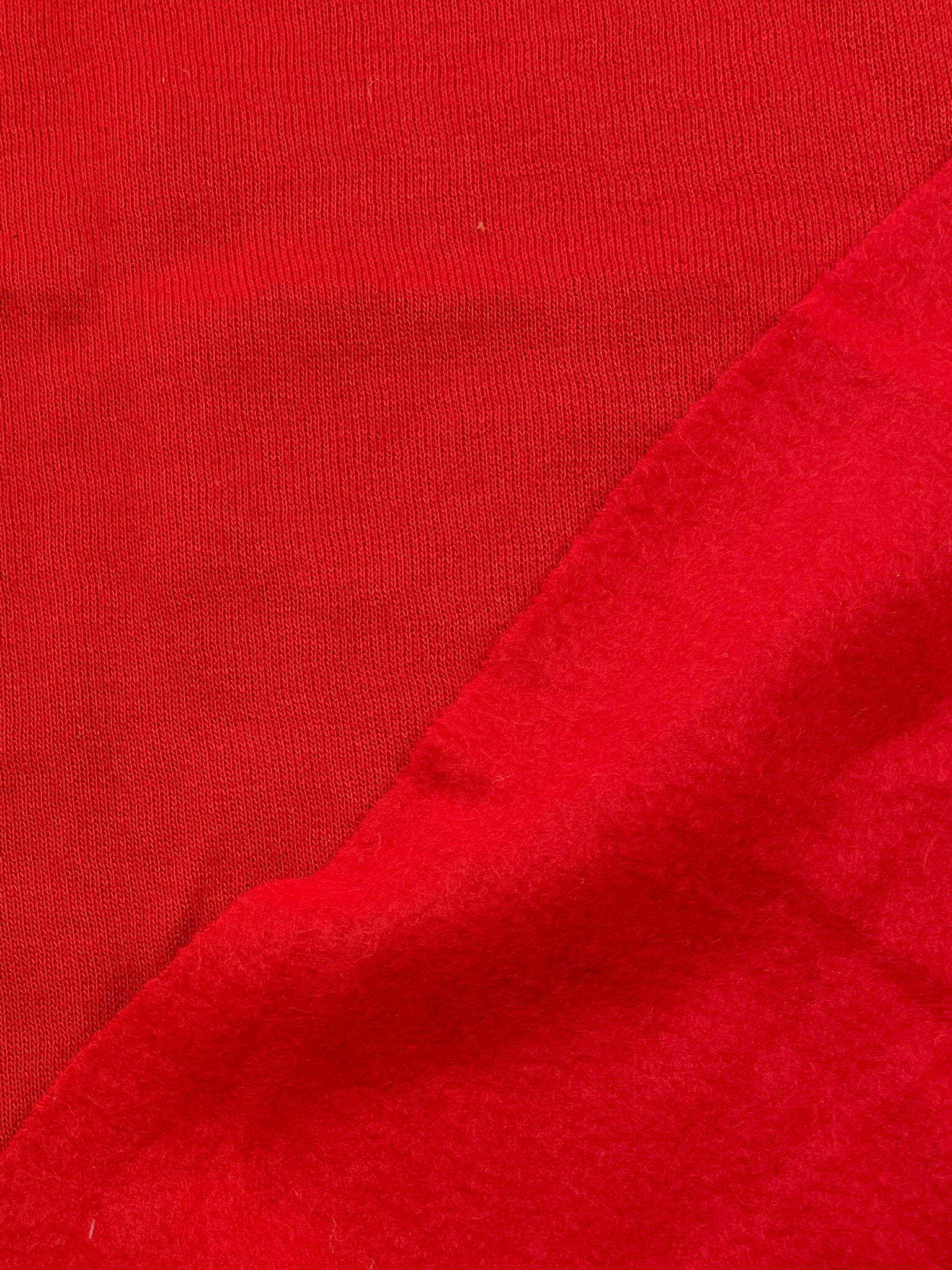 3/4 YD Poly Knit Sweatshirt Fleece - Red