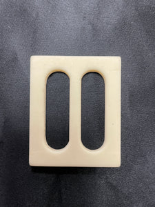 Buckle Plastic for 1" Belting - Off White with Ribbed Texture