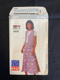 1996 See & Sew 4570 Sewing Pattern - Women's Vest and Skirt FACTORY FOLDED
