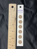 Button Set of 6 1/2" - Matte Tan