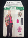 2018 New Look 6546 Sewing Pattern - Adult Kimono Jacket, Tank Top, and Pants FACTORY FOLDED