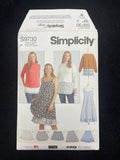 2023 Simplicity 9730 Sewing Pattern - Adult Slips and Skirts FACTORY FOLDED