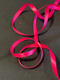 3 1/3 YD Polyester Satin Ribbon 1/4" Wide - Hot Pink