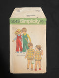 1972 Simplicity 5049 Sewing Pattern - Toddler's Jumpsuit and Romper