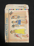 1976 McCall's 5064 Sewing Pattern - Child's Dress, Jumper, Top and Hat
