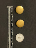 Buttons Plastic Set of 3 Vintage - Metallic Bronze