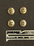 Buttons Plastic Set of 4 Vintage - Marbled Brown and White