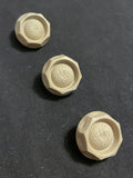 Buttons Plastic Set of 3 Vintage - Beige-y Gray