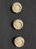 Buttons Plastic Set of 3 Vintage - Beige-y Gray