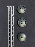 Buttons Plastic Set of 3 Vintage - Marbled Gray