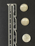 Buttons Plastic Set of 3 Vintage - Pearlescent White Domes