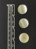 Buttons Plastic Set of 3 Vintage - Pearlescent White