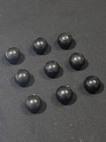 Buttons Plastic Set of 9 Vintage - Black Spheres