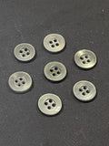 Buttons Plastic Set of 2 Vintage - Pearlescent Gray