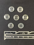 Buttons Plastic Set of 2 Vintage - Pearlescent Gray