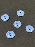 Buttons Plastic Set of 5 Vintage - Blue with Marquise Centers