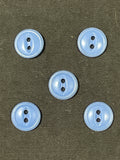Buttons Plastic Set of 5 Vintage - Blue with Marquise Centers