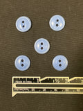Buttons Plastic Set of 5 Vintage - Blue with Marquise Centers