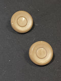 Buttons Plastic Set of 2 Vintage - Beige