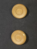 Buttons Plastic Set of 2 Vintage - Beige