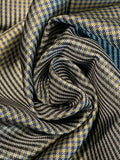 Tie Silk Remnant Yarn-Dyed Plaid - Black, Gray and Green