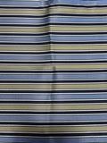 2 1/8 YD Tie Silk Yarn-Dyed Stripes - Yellow with Light Blue, Black and White
