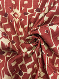 2 7/8 YD Cotton Vintage - Ecru and Terracotta