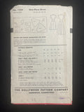 1940's Hollwood Patterns 1328 Sewing Pattern - Adult Dresses FACTORY FOLDED