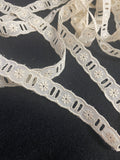 4 YD Cotton Beading (Insertion) Eyelet Trim Vintage - Off White