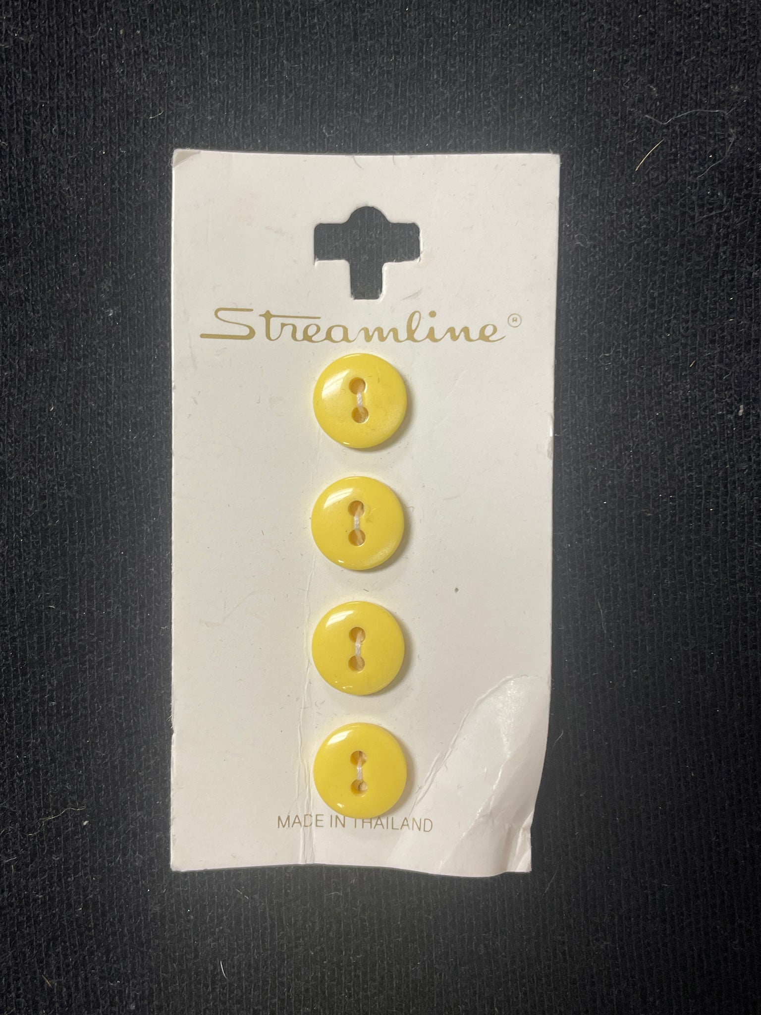 Buttons Plastic Set of 4 - Yellow