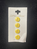 Buttons Plastic Set of 4 - Yellow