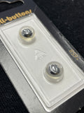 Buttons Plastic Eyes Set of 2 - Clear with Black Centers