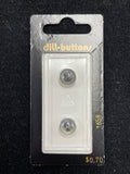 Buttons Plastic Eyes Set of 2 - Clear with Black Centers