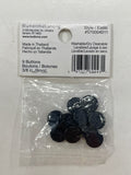 Buttons Plastic Set of 9 - Black