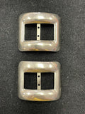 Buckles Set of 2 Metal Vintage - Silver Tone