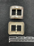 Buckles Set of 2 Metal Vintage - Silver Tone