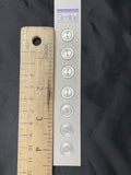 Buttons Plastic Set of 7 Vintage - Pearlescent White