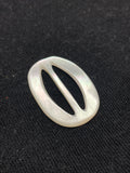Buckle Shell Slide Vintage - White Pearlescent Oval