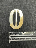 Buckle Shell Slide Vintage - White Pearlescent Oval