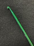 Tunisian Crochet Hook Size I - Green Aluminum