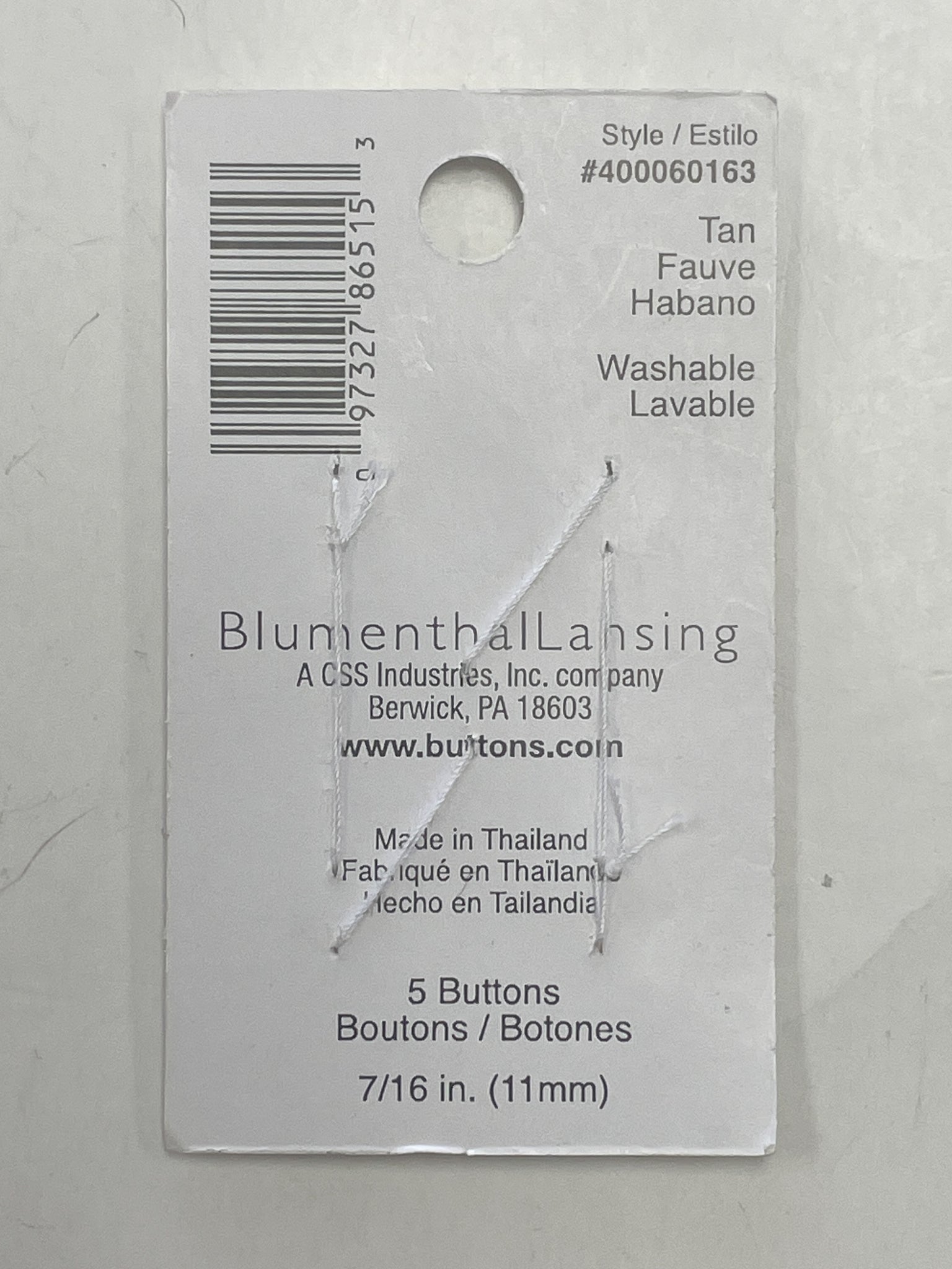 SALE Buttons Set of 5 - Ecru