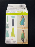 2014 Simplicity 1376 Sewing Pattern - Women's Knit Dresses, Jacket, Tunic, Scarf and Leggings FACTORY FOLDED