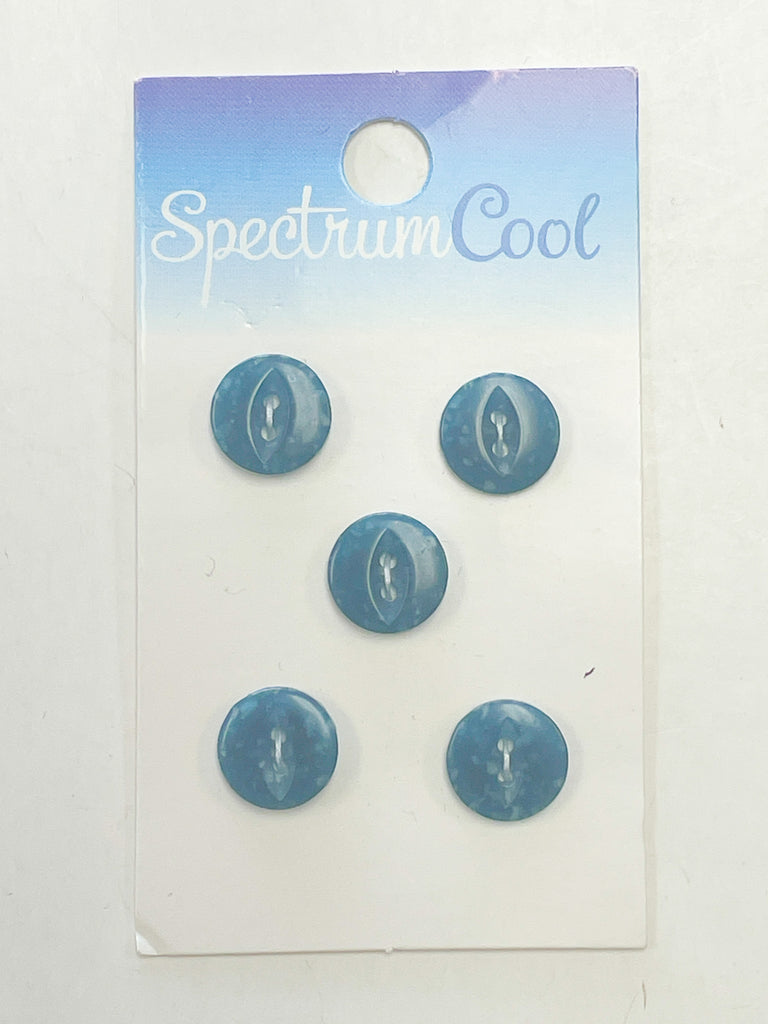 Buttons Set of 5 - Speckled Blue