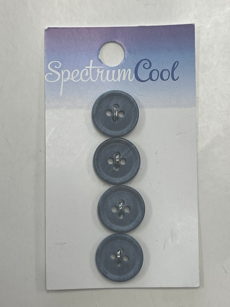 Buttons 4-Hole Plastic - Blue