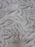 3 3/4 YD Nylon Netting - Black with Silver Glitter Tiger Stripes