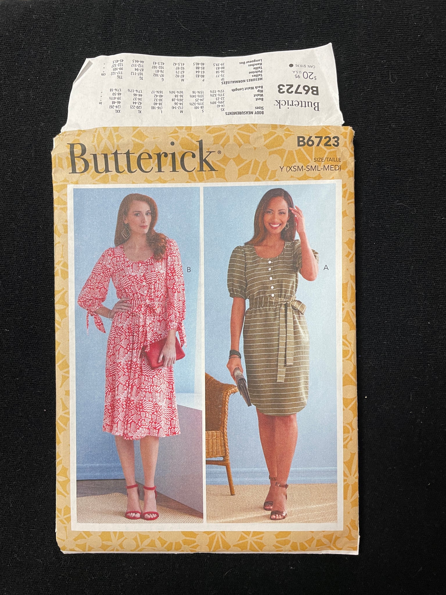 2020 Butterick 6723 Sewing Pattern - Women's Dresses FACTORY FOLDED