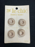 Button Plastic Set of 4 - Beige