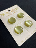 Button Plastic Set of 4 Vintage - Pearlescent Light Green